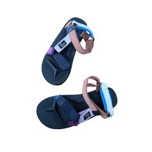 SUICOKE X Hay 'depa' Colourblock Strap Platform Sandals In Multi-colored